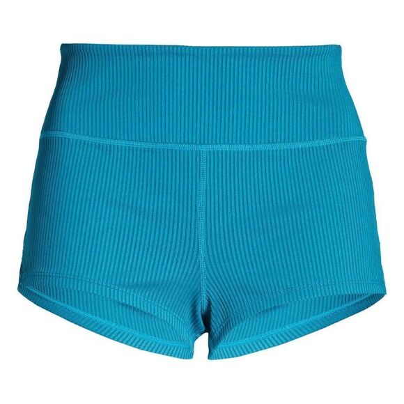 NWT Free People Movement Settle in the Court Blue Ribbed Shorts - Size: Large - Picture 7 of 9